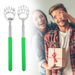Unique Bargains Extendable Bear Claw Stainless Steel Back Scratcher For Men And Women
