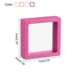 Unique Bargains 3D Multicolor Display Jewelry Box With Base 4 Pcs