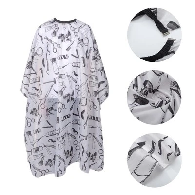 Unique Bargains All Print Hair Cut Barber Cape Black White 1 Pc 2 Unique Bargains All Print Hair Cut Barber Cape Black White 1 Pc - Image 2