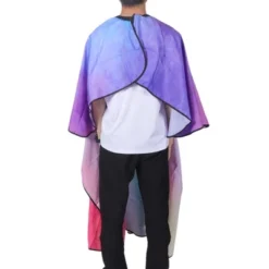 Unique Bargains Ombre Hair Cut Barber Cape Blue Pink 1 Pc