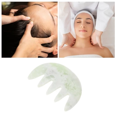 Unique Bargains Five-tooth Head Massage Comb White Green 1 Pc 3 Unique Bargains Five-tooth Head Massage Comb White Green 1 Pc - Image 3