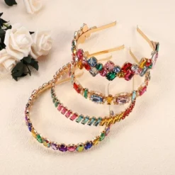 Unique Bargains Women's Metal Rectangle Colorful Rhinestone Faux Crystal Headband 1 Pc -UNIQUE BARGAIN Shop GUEST 468b8211 ecbb 4686 bb62 f10647505241 1
