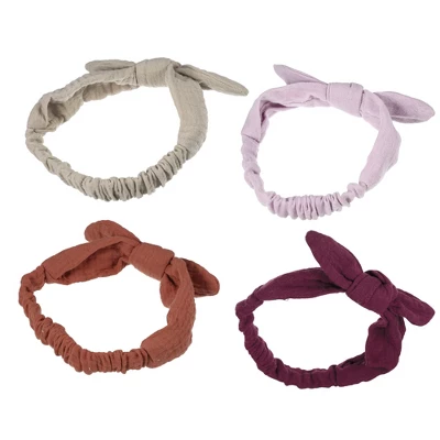 Unique Bargains Girl's Solid Soft Wide Side Knotted Headbands 7.48"x1.97" Red Purple 4 Pcs 4 Unique Bargains Girl's Solid Soft Wide Side Knotted Headbands 7.48"x1.97" Red Purple 4 Pcs - Image 4