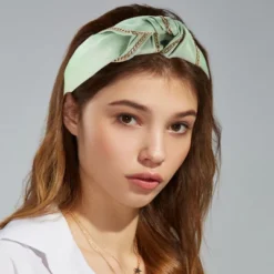 Unique Bargains Women's Metal Chain Knotted Headband Fashion Non Slip 1 Pc