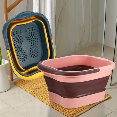 Unique Bargains Collapsible Foot Bath 15L/4 Gallons Pink 5 Unique Bargains Collapsible Foot Bath 15L/4 Gallons Pink - Image 5