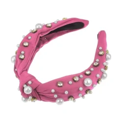 Unique Bargains Women's Knotted Simulated Pearl Rhinestones Headband 1.18" Wide 1Pc -UNIQUE BARGAIN Shop GUEST 49164ec8 b705 4bda 8eca 5e877053e97d