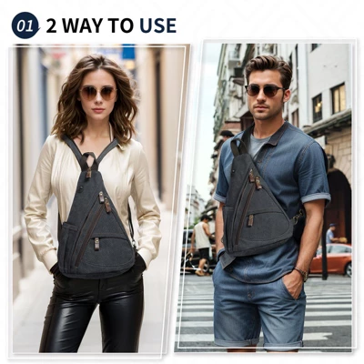 Unique Bargains Vintage Waterpoof Anti Theft Casual Crossbody Backpack 1 Unique Bargains Vintage Waterpoof Anti Theft Casual Crossbody Backpack