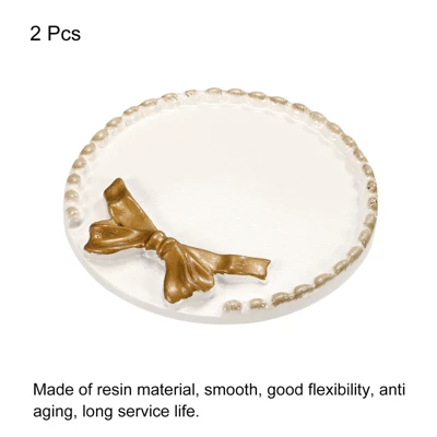Unique Bargains Mini Vintage Decorative Resin Bow-Knot Decorative Jewelry Tray 2 Pcs 2 Unique Bargains Mini Vintage Decorative Resin Bow-Knot Decorative Jewelry Tray 2 Pcs - Image 2