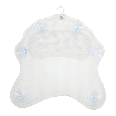 Unique Bargains Bath Cushion Non Slip Suction Sups Comfortable Head Rest Bathtub Pillow Gray 4 Unique Bargains Bath Cushion Non Slip Suction Sups Comfortable Head Rest Bathtub Pillow Gray - Image 4