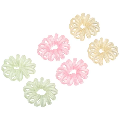 Unique Bargains Spiral Hair Ties Coil Hair Ties Hair Accessories For Women 6 Pcs 6 Unique Bargains Spiral Hair Ties Coil Hair Ties Hair Accessories For Women 6 Pcs - Image 6