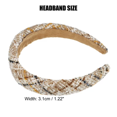 Unique Bargains Women's Tweed Padded Fashion Hairband Non Slip Knitted 1 Pc 3 Unique Bargains Women's Tweed Padded Fashion Hairband Non Slip Knitted 1 Pc - Image 3