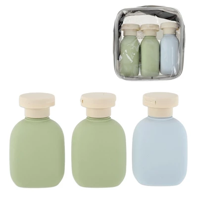 Unique Bargains Refillable Flip Cap Travel Container Set 100ml 3Pcs 5 Unique Bargains Refillable Flip Cap Travel Container Set 100ml 3Pcs - Image 5
