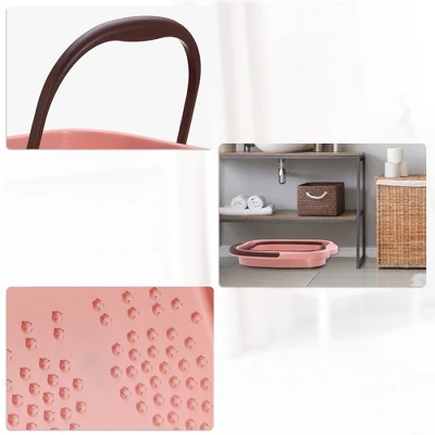 Unique Bargains Collapsible Foot Bath 15L/4 Gallons Pink 2 Unique Bargains Collapsible Foot Bath 15L/4 Gallons Pink - Image 2
