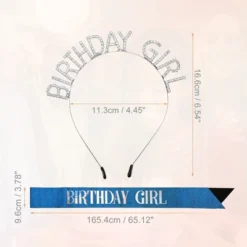 Unique Bargains Birthday Sash Letter Headband Silver Tone White Blue -UNIQUE BARGAIN Shop GUEST 4d39c4dc d7cd 4919 a8ec a18e977d81a3