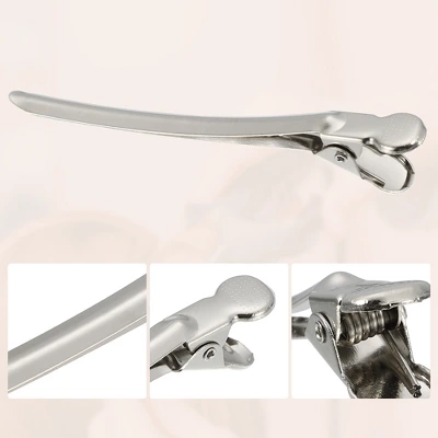 Unique Bargains Metal Non-Slip Durk Bill Hair Clip 3.74"x0.59" Silver Tone 12 Pcs 2 Unique Bargains Metal Non-Slip Durk Bill Hair Clip 3.74"x0.59" Silver Tone 12 Pcs - Image 2