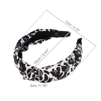 Unique Bargains Women's Leopard Pattern Knotted Headband 1 Pc Purple Black 5 Unique Bargains Women's Leopard Pattern Knotted Headband 1 Pc Purple Black - Image 5