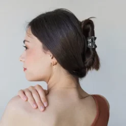 Unique Bargains Halloween Cat Design Claw Clip Black 1Pc