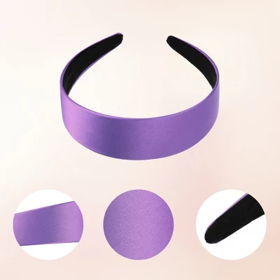 Unique Bargains Girl's Satin Headband 1.57" Wide 1 Pc 2 Unique Bargains Girl's Satin Headband 1.57" Wide 1 Pc - Image 2
