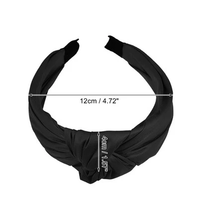 Unique Bargains Women's Faux Leather Knotted Headband 1.57 Inch Wide 1 Pc 3 Unique Bargains Women's Faux Leather Knotted Headband 1.57 Inch Wide 1 Pc - Image 3