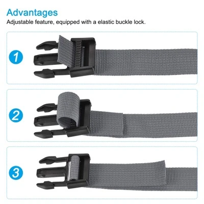 Unique Bargains Travel Accessory Luggage Adjustable Buckle Belt Utility Strap 3 Pcs 3 Unique Bargains Travel Accessory Luggage Adjustable Buckle Belt Utility Strap 3 Pcs - Image 3