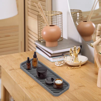 Unique Bargains Waterproof Soft Silicone Bathroom Kitchen Organizer Tray 2 Pcs 5 Unique Bargains Waterproof Soft Silicone Bathroom Kitchen Organizer Tray 2 Pcs - Image 5