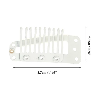 Unique Bargains 10-Teeth Snap Wig Hair Clips 20 Pcs 2 Unique Bargains 10-Teeth Snap Wig Hair Clips 20 Pcs - Image 2