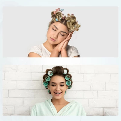 Unique Bargains Velvet Heatless Hair Curler Multicolor 6 Pcs 3 Unique Bargains Velvet Heatless Hair Curler Multicolor 6 Pcs - Image 3