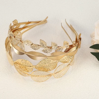 Unique Bargains Women's Alloy Metal Leaf Shape Headbands Gold Tone 5.12"x1.06" 4 Pcs 5 Unique Bargains Women's Alloy Metal Leaf Shape Headbands Gold Tone 5.12"x1.06" 4 Pcs - Image 5