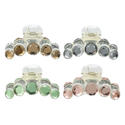 Unique Bargains Women's Hair Accessories Bling Claw Clamp Jaw Grips Plastic 4 Pcs 3 Unique Bargains Women's Hair Accessories Bling Claw Clamp Jaw Grips Plastic 4 Pcs - Image 3
