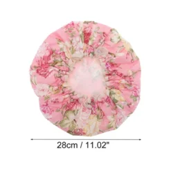Unique Bargains Women's Big Flower Bath Cap 1 Pc