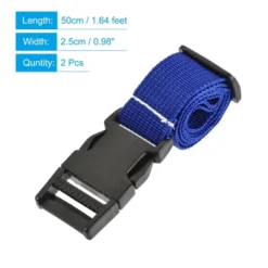 Unique Bargains Travel Packing Adjustable Utility Strap With Buckle 2 Pcs