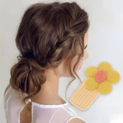 Unique Bargains Girl's Carrots Rabbit Flowers Hair Clips Yellow Orange 9 Pcs