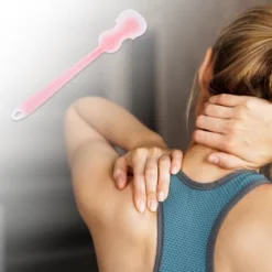 Unique Bargains Portable Scraper Violin Manual Massager Tools 11.81"x2.36" 1 Pc Pink