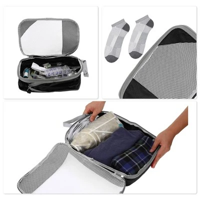 Unique Bargains Luggage Organizer Travel Bags For Travel Black 1 Set 4 Unique Bargains Luggage Organizer Travel Bags For Travel Black 1 Set - Image 4