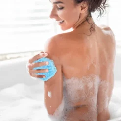 Unique Bargains Double Side Body Bath Brush For Shower 3.70"x3.66"x1.50" 1 Pc