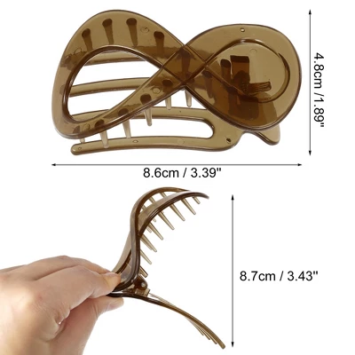 Unique Bargains Women's Plastic Hair Claws 3.39"x1.89"x0.91" 2Pcs 3 Unique Bargains Women's Plastic Hair Claws 3.39"x1.89"x0.91" 2Pcs - Image 3