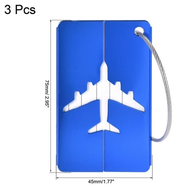 Unique Bargains Aluminium Lightweight Backpack Identifier Card Travel Luggage Tags 3 Pcs 1 Unique Bargains Aluminium Lightweight Backpack Identifier Card Travel Luggage Tags 3 Pcs