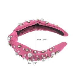 Unique Bargains Women's Knotted Simulated Pearl Rhinestones Headband 1.18" Wide 1Pc -UNIQUE BARGAIN Shop GUEST 5bc41bef 8f94 4753 89b6 ae890e998811
