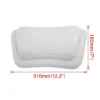 Unique Bargains Nonslip Waterproof Home Spa Bath Neck Back Support Pillow Built In Suction Cups For Ultimate Relaxation White