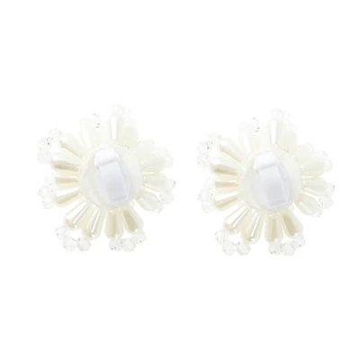 Unique Bargains Pearls Flowerss Shoelace Charms White 1 Pair 3 Unique Bargains Pearls Flowerss Shoelace Charms White 1 Pair - Image 3