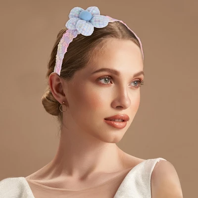 Unique Bargains Girl's Elegant Flower Headwraps 13.19"x2.17" 1 Pc 1 Unique Bargains Girl's Elegant Flower Headwraps 13.19"x2.17" 1 Pc