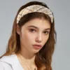 Unique Bargains Women's Tweed Padded Fashion Hairband Non Slip Knitted 1 Pc