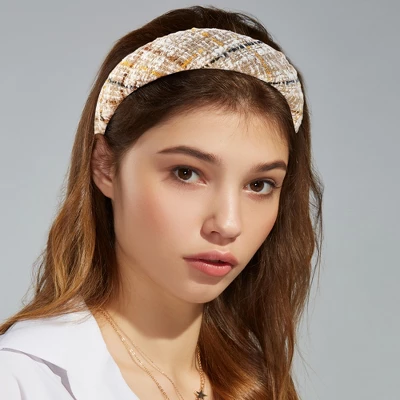 Unique Bargains Women's Tweed Padded Fashion Hairband Non Slip Knitted 1 Pc 1 Unique Bargains Women's Tweed Padded Fashion Hairband Non Slip Knitted 1 Pc