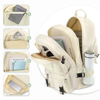 Unique Bargains Large Capacity Waterproof Laptop Backpack With Hanging Pockets 3 Unique Bargains Large Capacity Waterproof Laptop Backpack With Hanging Pockets - Image 3