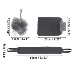Unique Bargains Bath Brush Set 23.23"x3.54" Gray 1 Set -UNIQUE BARGAIN Shop GUEST 61db51bb 250f 46de b4ee 4338300f79ce