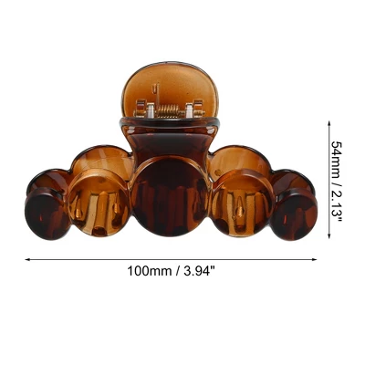Unique Bargains Women's 3.94" Claw Clip Hair Accessories Non-Slip Plastic Brown 2 Unique Bargains Women's 3.94" Claw Clip Hair Accessories Non-Slip Plastic Brown - Image 2