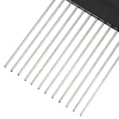 Unique Bargains Women's Metal Hair Pick Afro Comb Hairdressing Styling Tool 6.50"x2.68" Black 2 Pcs 4 Unique Bargains Women's Metal Hair Pick Afro Comb Hairdressing Styling Tool 6.50"x2.68" Black 2 Pcs - Image 4