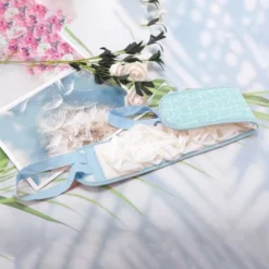 Unique Bargains Drawstring Back Bath Towel For Bathroom 33.46"x3.54" Blue 1 Pc -UNIQUE BARGAIN Shop GUEST 646c9c2f 02aa 411a bc09 b36855d7005a