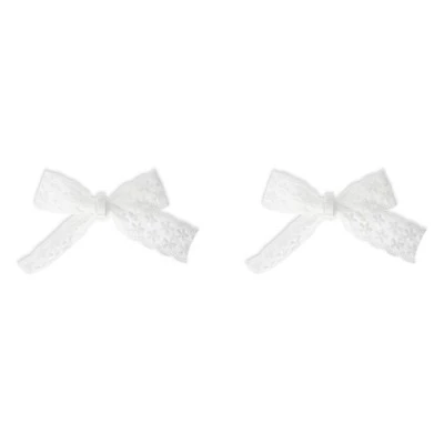 Unique Bargains Bow Style 2 Shoelace Charms White 1 Pair 3 Unique Bargains Bow Style 2 Shoelace Charms White 1 Pair - Image 3
