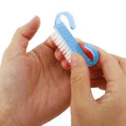 Unique Bargains Durable Translucent Horn Nail Brush 2.44"x1.38" 1 Pc